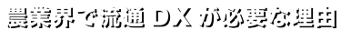 農業界で流通DXが必要な理由