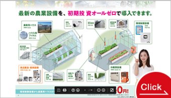 ハウスやハウス内設備を初期投資0円で導入できる当社独自の『ネクシィーズゼロサービス』